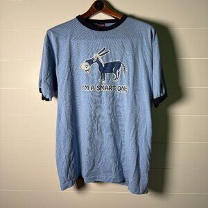 TNT Trou & Loevner "I'M A SMART ONE" Short Sleeve T-Shirt Blue with Navy Trim -L